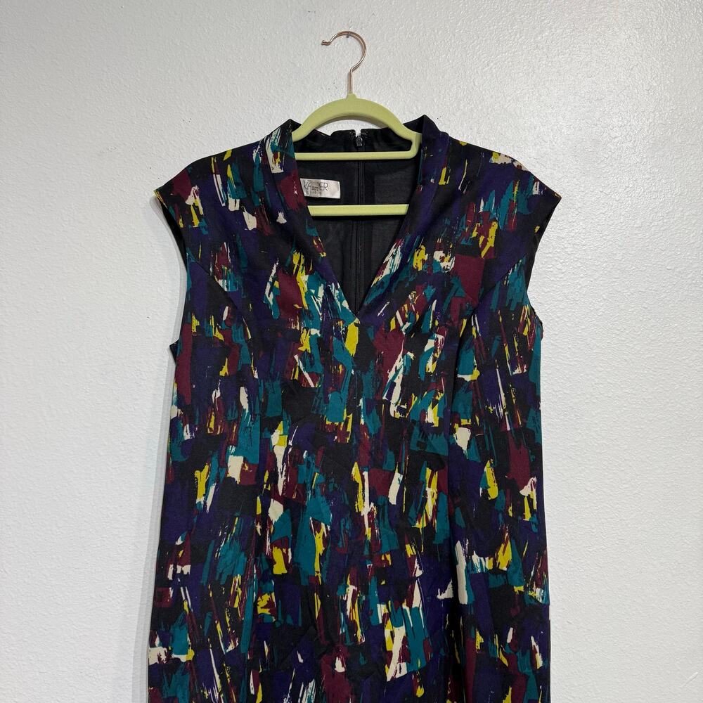 Kasper Black Sleeveless Midi Sheath Dress Sz 12 - Picture 3 of 12